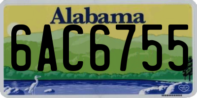 AL license plate 6AC6755
