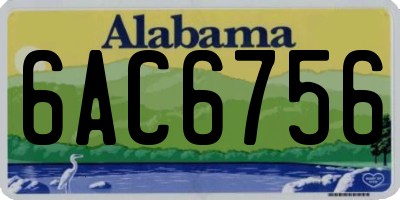 AL license plate 6AC6756