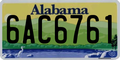 AL license plate 6AC6761
