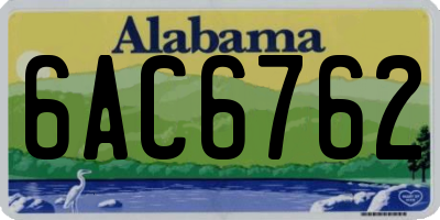 AL license plate 6AC6762