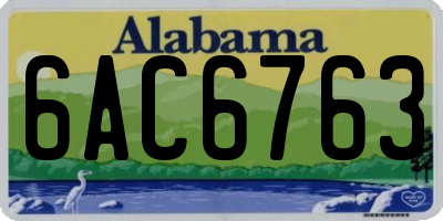 AL license plate 6AC6763