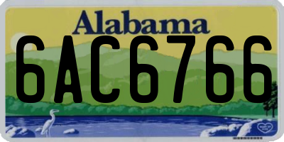 AL license plate 6AC6766
