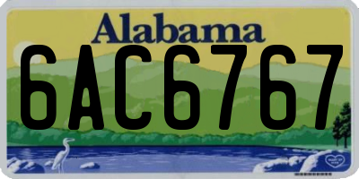 AL license plate 6AC6767