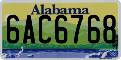 AL license plate 6AC6768
