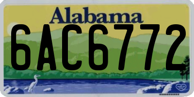 AL license plate 6AC6772