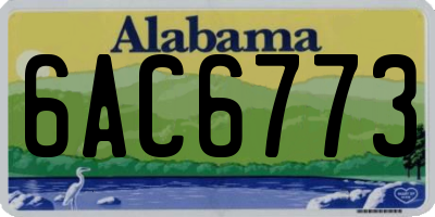 AL license plate 6AC6773