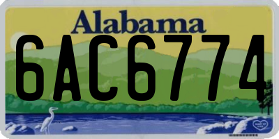 AL license plate 6AC6774