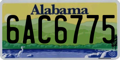 AL license plate 6AC6775