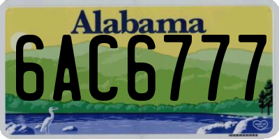 AL license plate 6AC6777