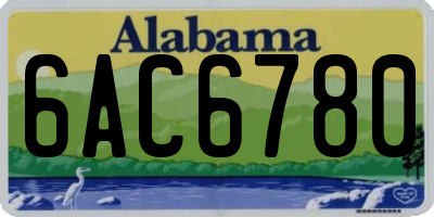 AL license plate 6AC6780