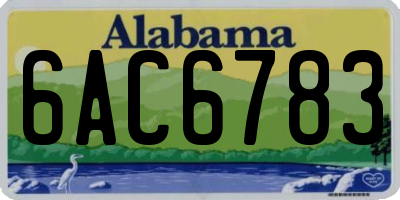 AL license plate 6AC6783