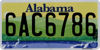 AL license plate 6AC6786