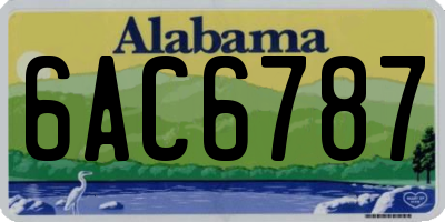 AL license plate 6AC6787