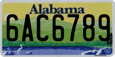 AL license plate 6AC6789