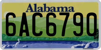 AL license plate 6AC6790