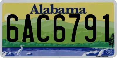 AL license plate 6AC6791