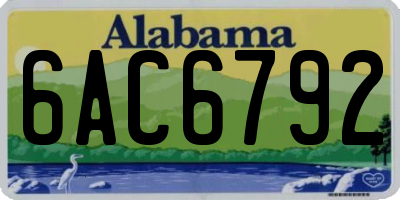 AL license plate 6AC6792
