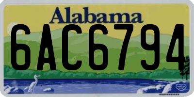 AL license plate 6AC6794