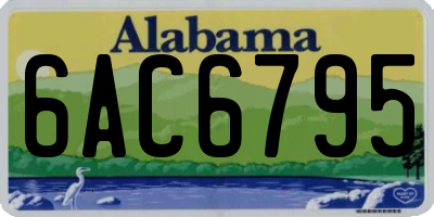 AL license plate 6AC6795