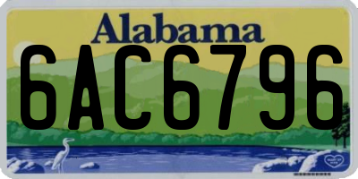AL license plate 6AC6796