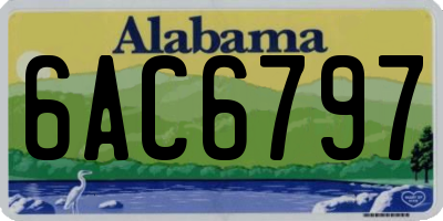 AL license plate 6AC6797