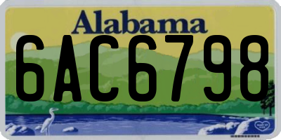AL license plate 6AC6798