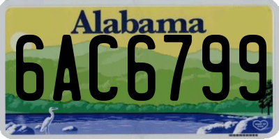 AL license plate 6AC6799