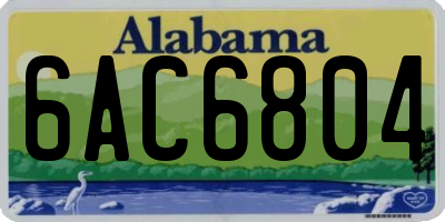 AL license plate 6AC6804