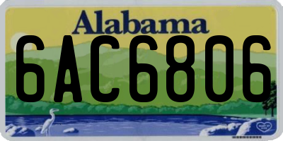 AL license plate 6AC6806