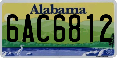 AL license plate 6AC6812