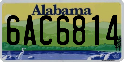 AL license plate 6AC6814