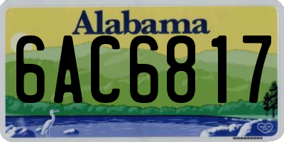 AL license plate 6AC6817