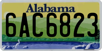 AL license plate 6AC6823