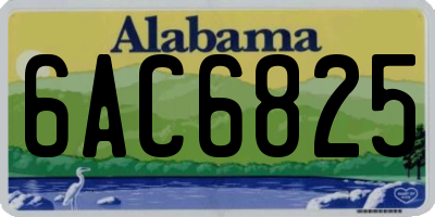 AL license plate 6AC6825