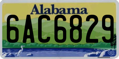 AL license plate 6AC6829