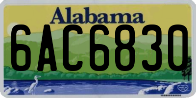 AL license plate 6AC6830