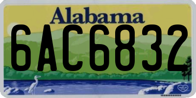 AL license plate 6AC6832