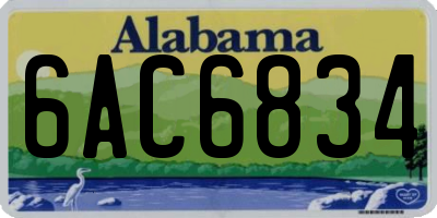 AL license plate 6AC6834