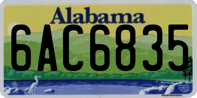 AL license plate 6AC6835