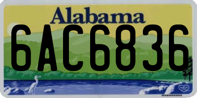 AL license plate 6AC6836