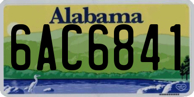 AL license plate 6AC6841