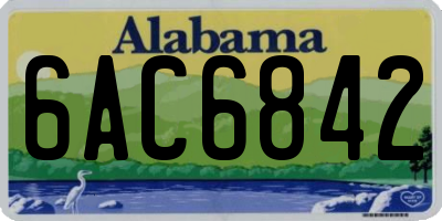 AL license plate 6AC6842