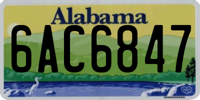 AL license plate 6AC6847