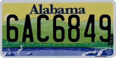 AL license plate 6AC6849