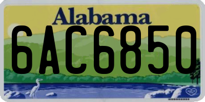 AL license plate 6AC6850