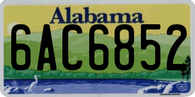 AL license plate 6AC6852