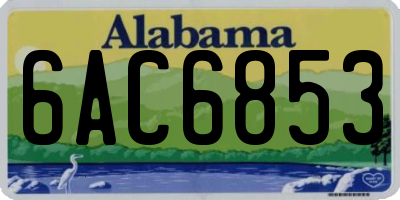 AL license plate 6AC6853