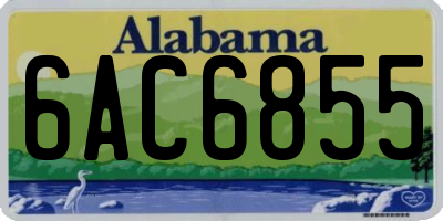 AL license plate 6AC6855