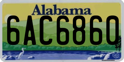 AL license plate 6AC6860