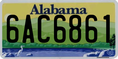 AL license plate 6AC6861